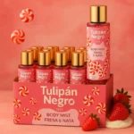 Lot de 12 : Brumes Parfumées FRAISE & CRÈME 250ml – TULIPAN NEGRO