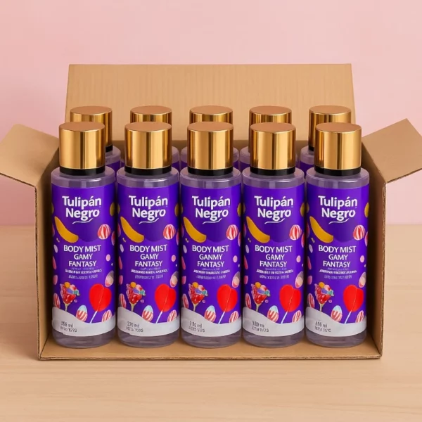 Lot de 12 : Brumes Parfumées CANDY FANTASY 250ml – TULIPAN NEGRO
