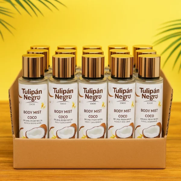 Lot de 12 : Brumes Parfumées COCO PURE WHITE 250ml – TULIPAN NEGRO