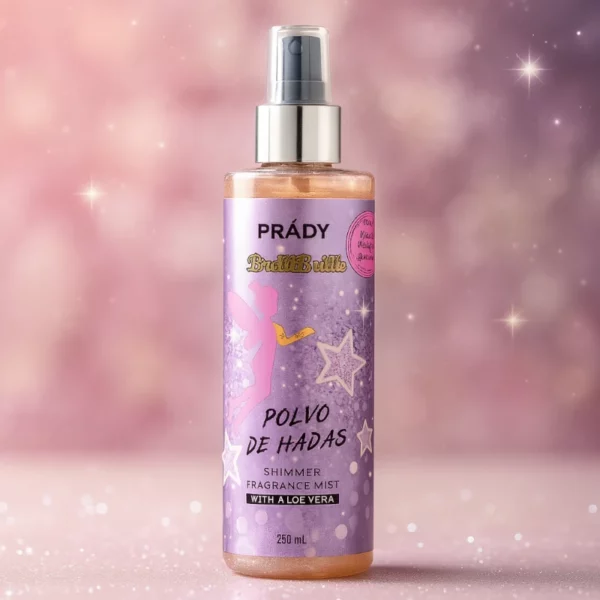 Lot de 12 : Brume parfumée et pailletée corps et cheveux "Musk-fleuri" - Prady