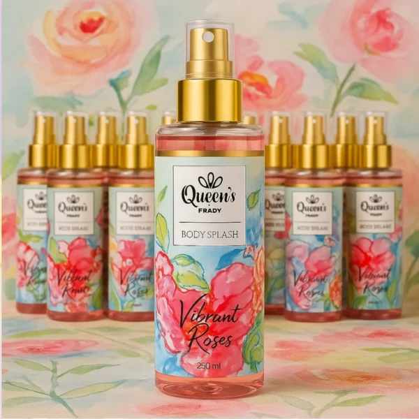Carton de 12 : Brume corporelle rafraichissante "VIBRANT ROSES" - Prady