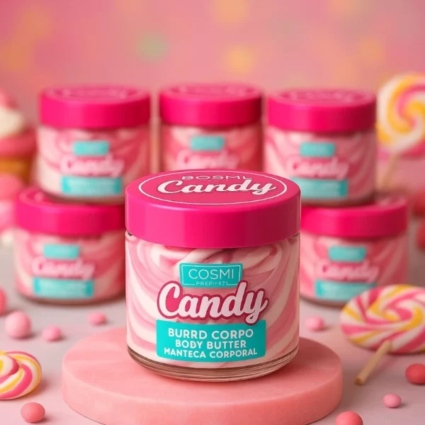 Lot de 12 : Beurre corporel Candy – Cosmi Premium – 100 ml