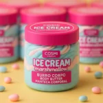 Lot de 12 : Beurre corporel Ice Cream Marshmallow – Cosmi Premium – 100 ml