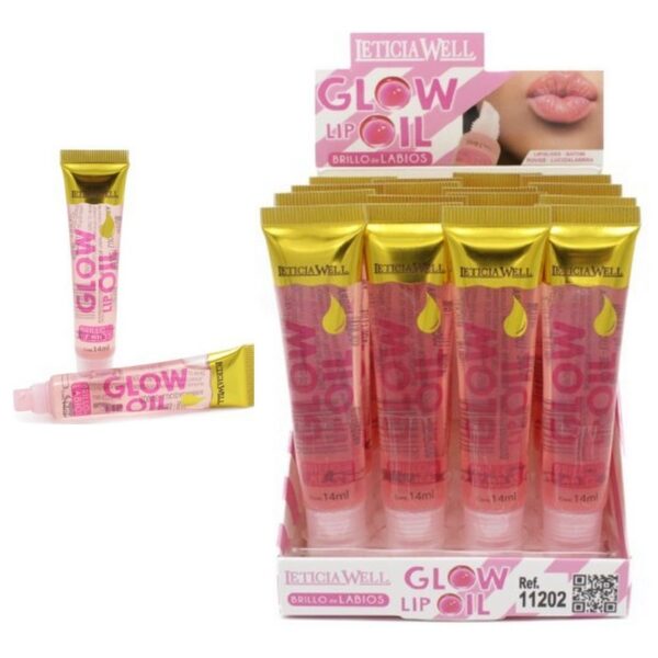 Présentoir de 16 : Gloss à lèvres OIL GLOW - Rose
