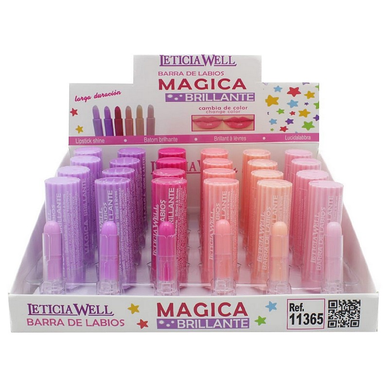 11365-magica-brillate-leticia-well.jpg Présentoir de 24 : Rouge à lèvres magique brillant – Image 1