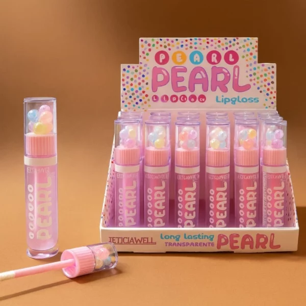 Présentoir de 24 : Lipgloss BUBBLE PEARL – Leticia Well