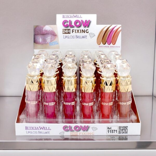 Pack de 24 Gloss à lèvres GLOW FIXING 24H - Leticia Well
