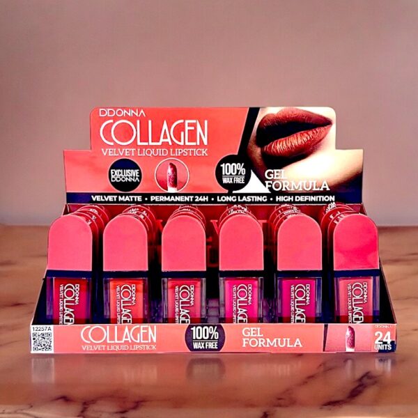 Pack de 24 Rouge à lèvres liquide COLLAGEN VELVET MATTE 24H - D'Donna