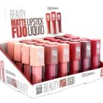Présentoir de 24 : Rouge à Lèvres liquide 6 couleurs BEAUTY MAT FIXE - D'DONNA
