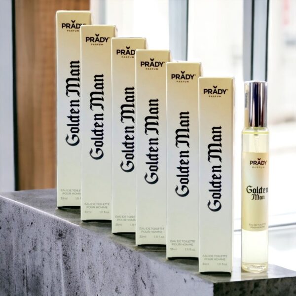 Lot de 6 : Eau de toilette générique homme GOLDEN MAN Prady – 33ml