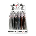 Présentoir de 36 : Crayon pour lèvres & yeux 6 couleurs foncées
