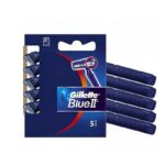 Lot de 5 paquets : Paquet de 5 rasoirs jettables - Gillette Blue II