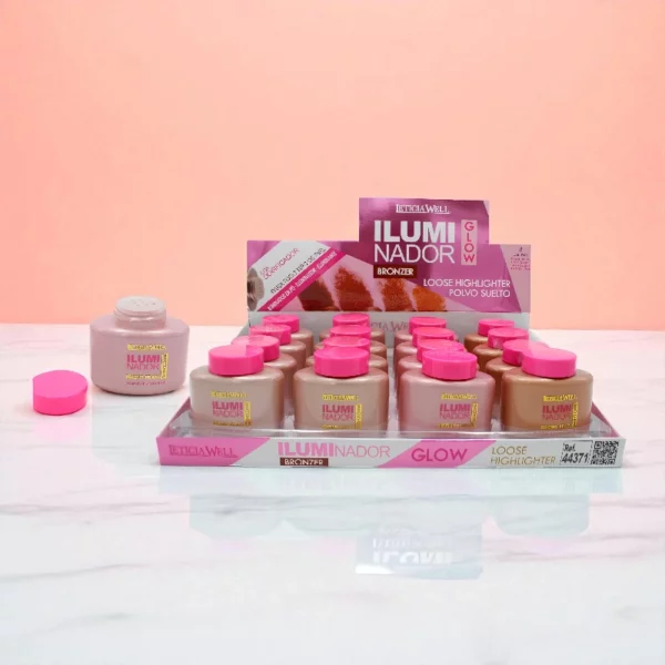 Lot de 16 : Poudre libre Illuminatrice de Teint BRONZER GLOW - Leticia Well