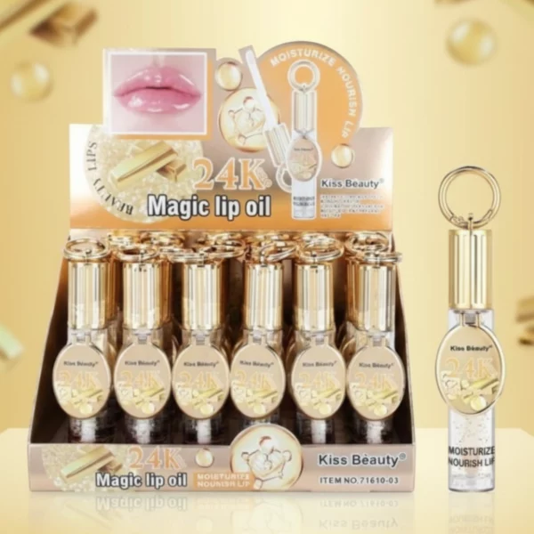Présentoir de 24✨Huile à Lèvres MAGIC 24K