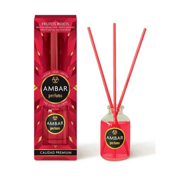 Présentoir de 12 : Mikado qualité premium 30ml – Fruits Rouges
