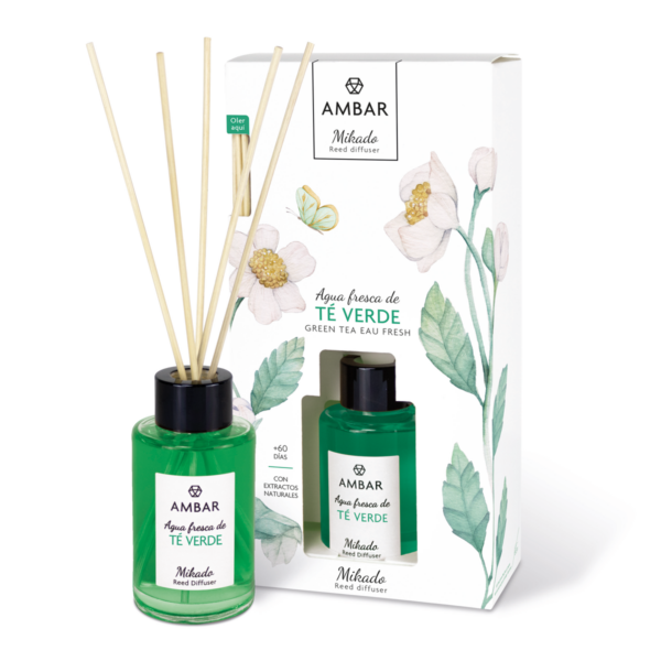 Présentoir de 10 : Mikado édition eaux fraîches - Parfum Thé vert