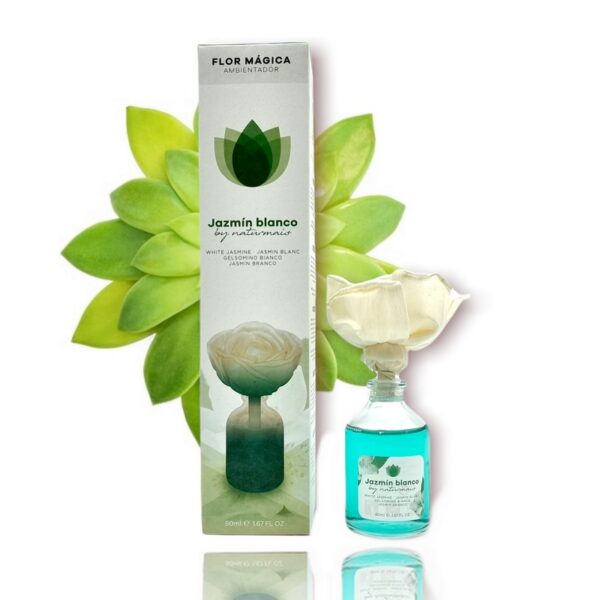 Carton de 12 : Diffuseur de parfum Fleur magique - Jasmin Blanc