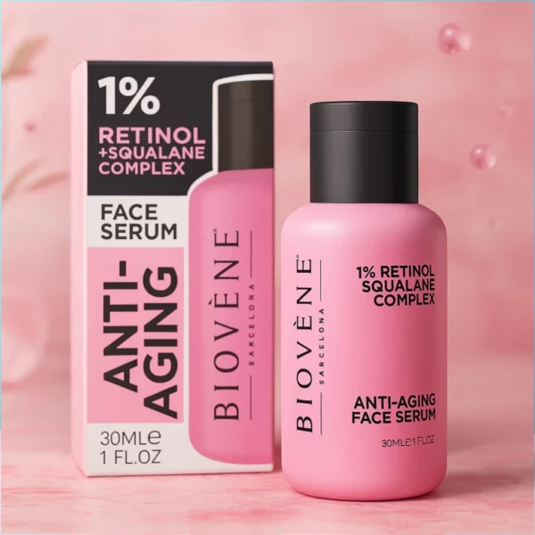 Lot de 6 : Sérum pour Visage ANTI-AGING 1% Retinol & Squalane Complex 30ml – Biovène Barcelona