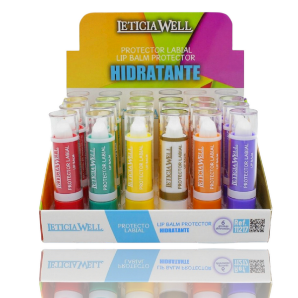 Présentoir de 24 : Baume à Lèvres fruité 6 parfums
