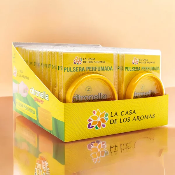 Présentoir de 26 : Bracelet parfumé à la citronnelle haute puissance Anti-moustiques