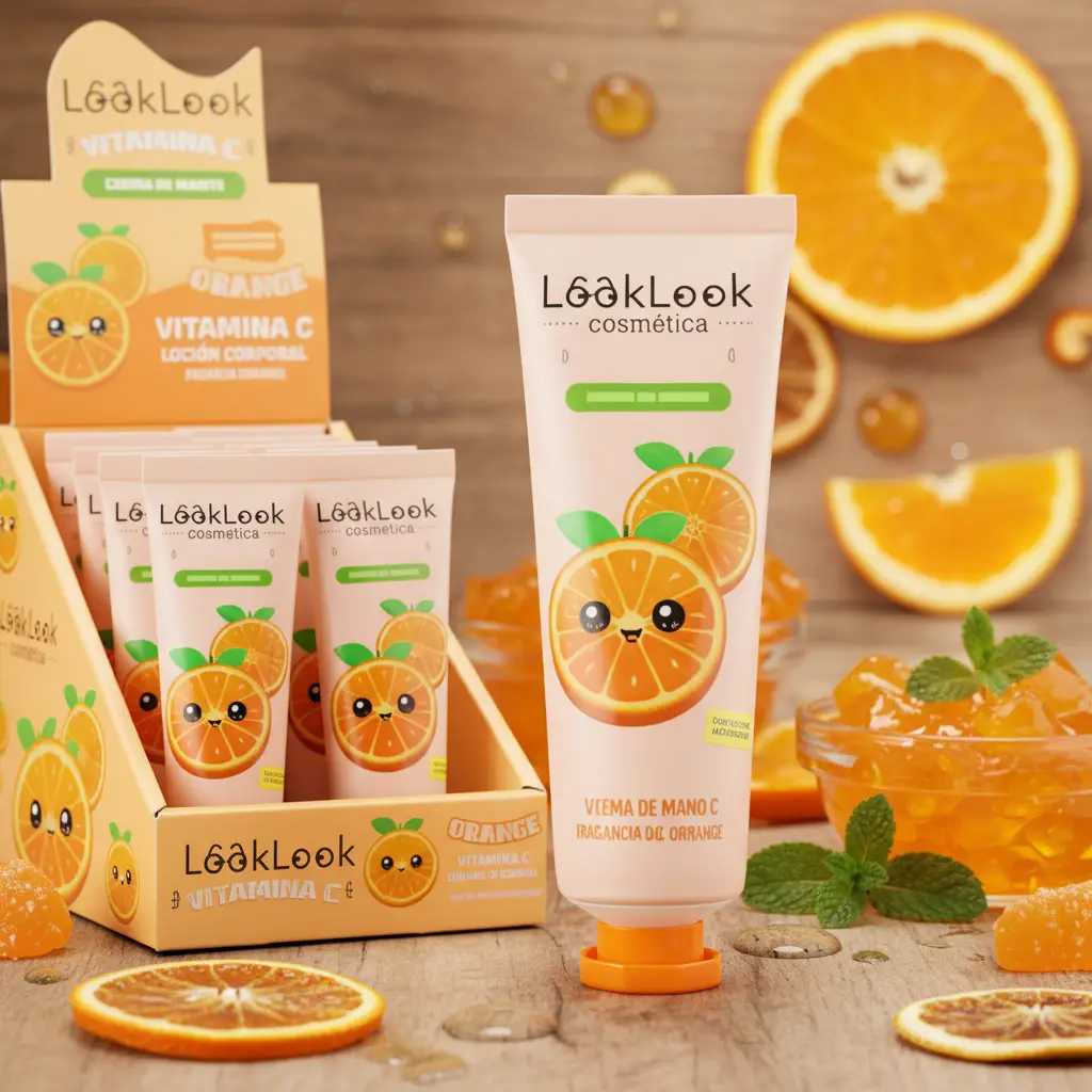 Cremes-Mains-Orange-Vitamine-C-LookLook-1.webp Pack de 12 : Crèmes Mains Orange Vitamine C - LookLook – Image 1