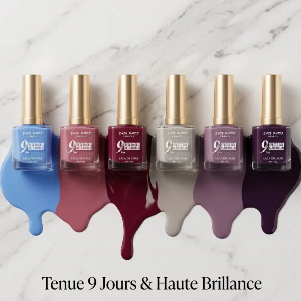 Présentoir de 24 : Vernis à Ongles Easy Paris – Effet Gel "9 Jours"