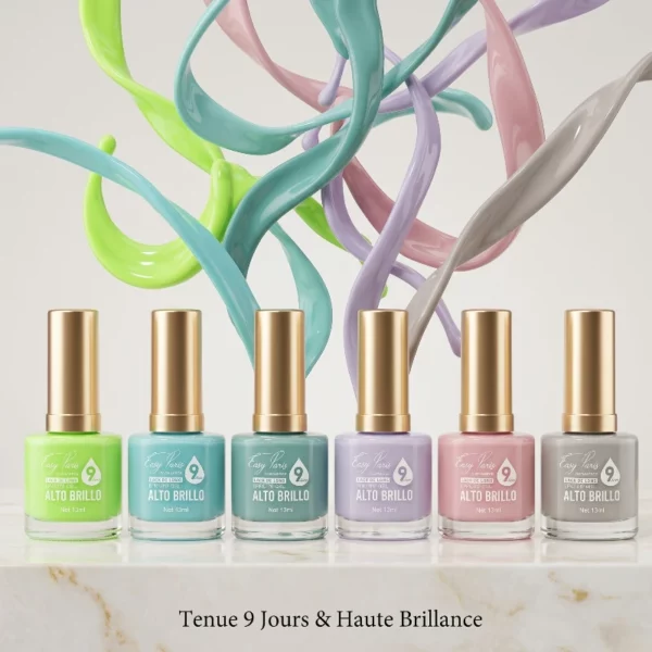 Présentoir de 24 : Vernis à Ongles Easy Paris – Effet Gel "9 Jours"