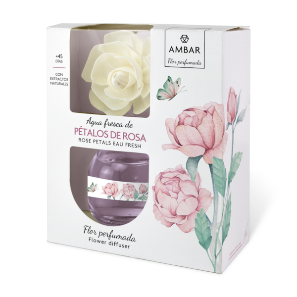 Pack de 10 : Fleur parfumée aux pétales de rose - Ambar