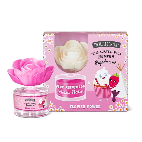 Pack de 8 : Fleurs d'ambiance parfumée à la fraise chantilly - 55ml