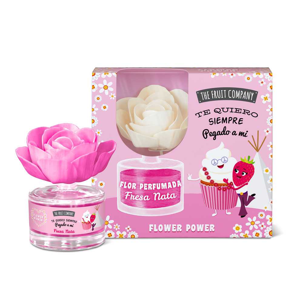 Fleur-parfumee-dambiance-Fraise-chantilly-.jpg Pack de 8 : Fleurs d'ambiance parfumée à la fraise chantilly - 55ml – Image 1