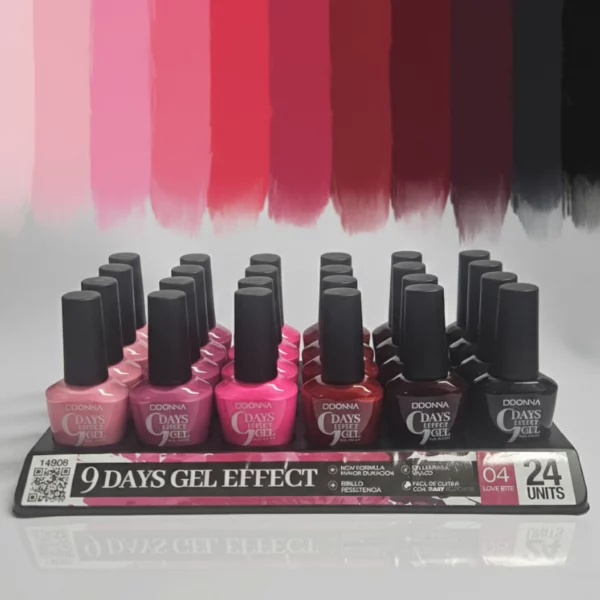 Présentoir de 24 : Vernis à Ongles – Effet Gel 9 Jours – D'Donna