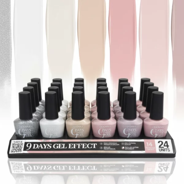 Présentoir de 24 : Vernis à Ongles – Effet Gel 9 Jours – D'Donna