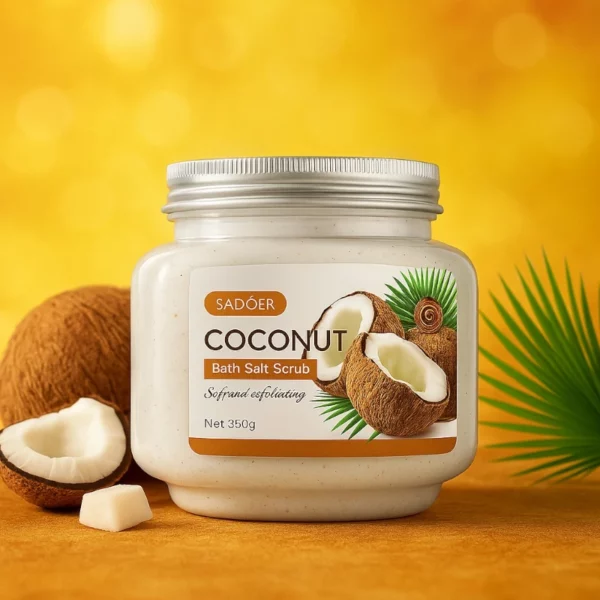 Lot de 5 : Gommages Corporels au Sel de Bain à la Noix de Coco – SADOER