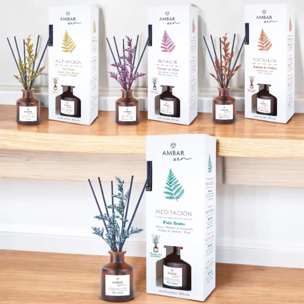 Mélange de 4 Parfums Différents : Mikado Collection Zen - Ambar
