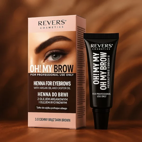 Lot de 5 Henné Professionnel pour Sourcils – Coloration Brun Foncé