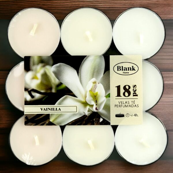 Lot de 6 paquets de 18 bougies - Vanille