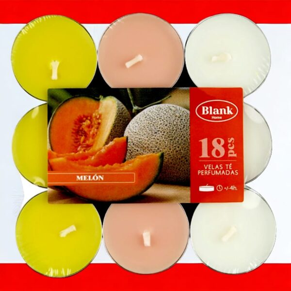 Lot de 6 paquets de 18 bougies - Melon