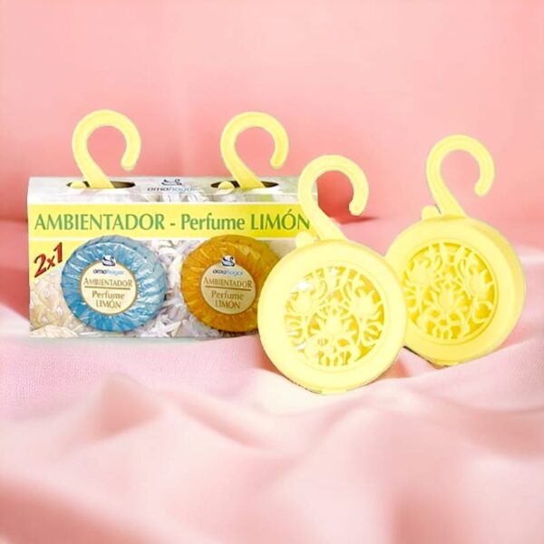 Lot de 12 : Pack de 2 Désodorisants Citron en stick à suspendre