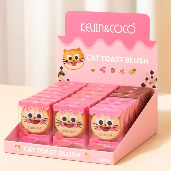 Présentoir de 24 : Fard à joues CAT TOAST BLUSH – Kevin & Coco