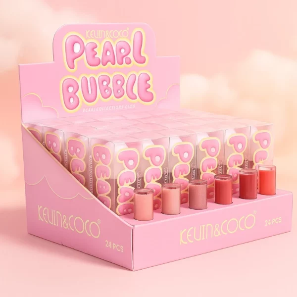 Présentoir de 24 : Gloss pour lèvres PEARL BUBBLE – Kevin & Coco