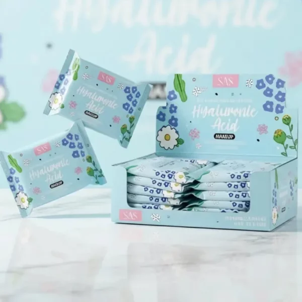 💧Carton de 24 : Lingettes Démaquillantes SAS Acide Hyaluronique 💧