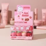Présentoir de 24 :🍓🐰 Baume à Lèvres Fraise "Lapin Mignon"