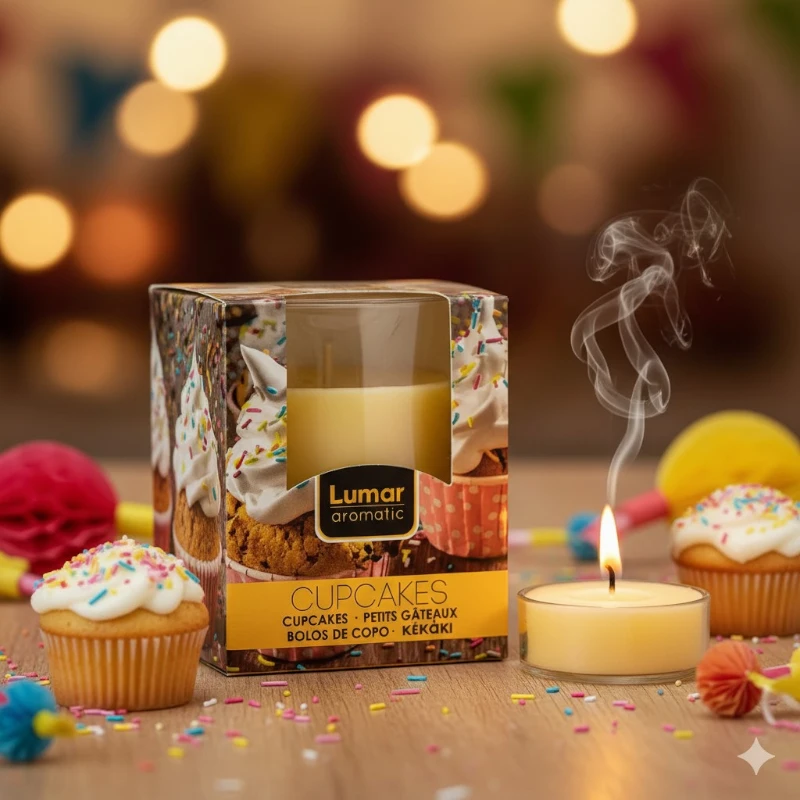 LUMAR-bougie-CUP-CAKES-prix-grossiste.webp Pack de 12 - Bougie parfum Cup Cakes – Image 1