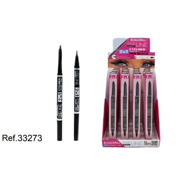 Lot de 16 Eyes-Liners 2en1 noirs - Leticia Well