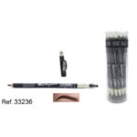 Lot de 20 Crayons sourcils noirs avec brosse - Leticia Well