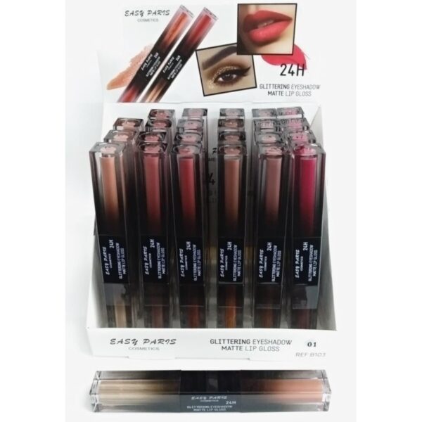 Lot de 24 Fards à paupières et Gloss Nudes - Easy Paris