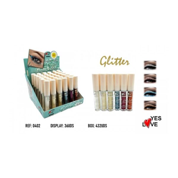 Lot de 36 Fards à paupières liquides Glitter - Yes Love