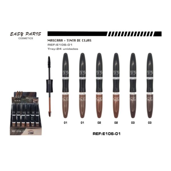 Lot de 24 Mascaras teintés 2en1 Cils et Sourcils  - Easy Paris