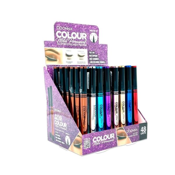 Lot de 48 Eyes-Liners feutres pailletés - D'Donna