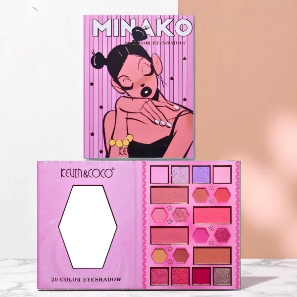 Lot de 4 : PALETTE D'OMBRES À PAUPIÈRES - MINAKO MINAKO ROSE  – Kevin & Coco